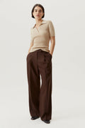 the organic cotton ribbed polo sand