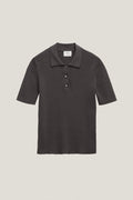 the organic cotton ribbed polo imperfect version graphite