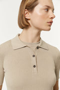 The Organic Cotton Ribbed Polo Hay