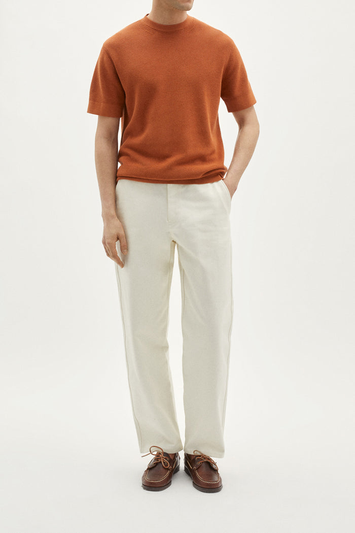 The Organic Cotton Ribbed T-Shirt terracotta- Imperfect Version