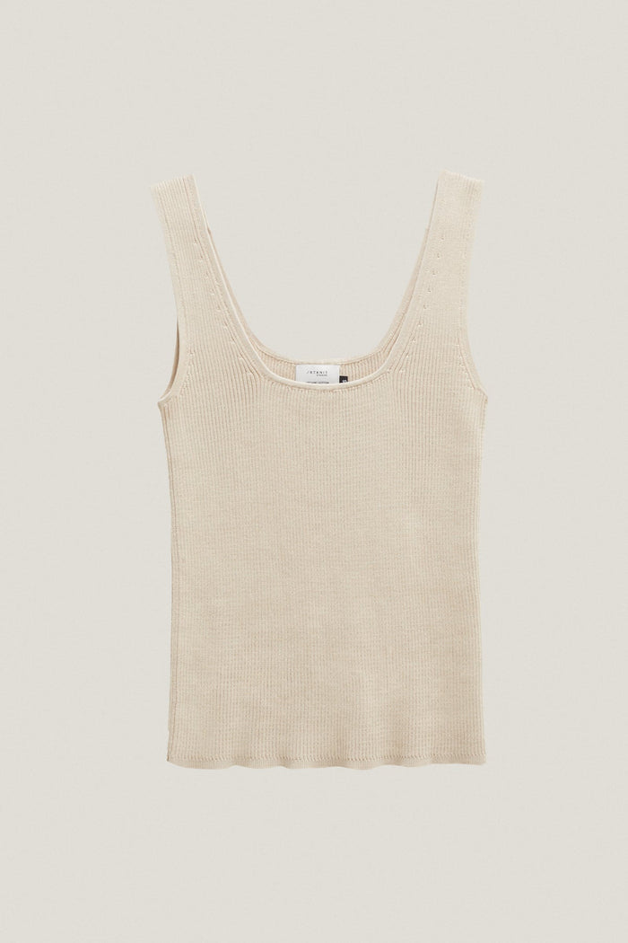 the organic cotton ribbed tank top imperfect version 22 beige