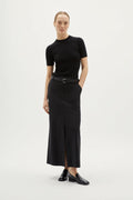 the organic cotton ribbed tee black