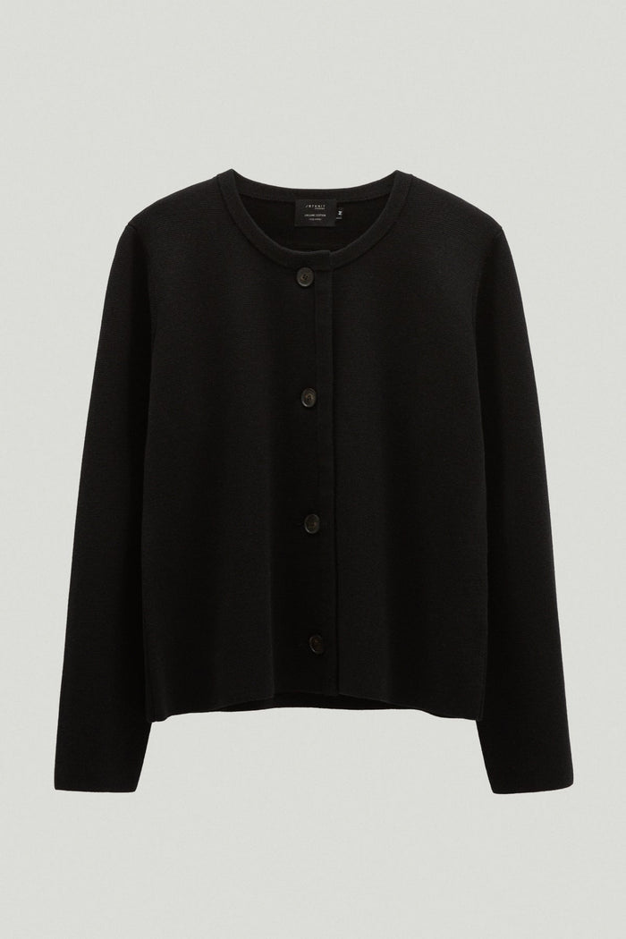 the sleek organic cotton jacket black