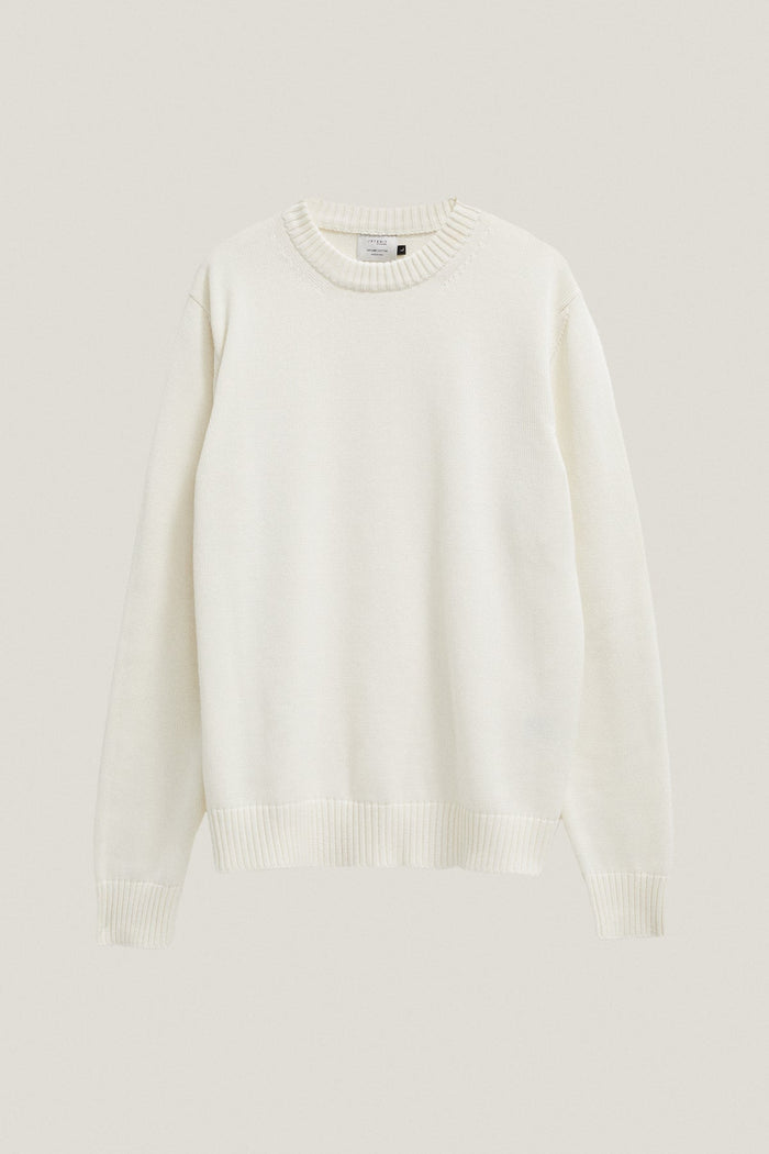 The Organic Cotton Sweater milk white- Imperfect Version