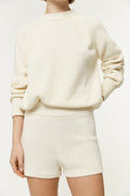 The Organic Cotton Tricot Shorts milk white