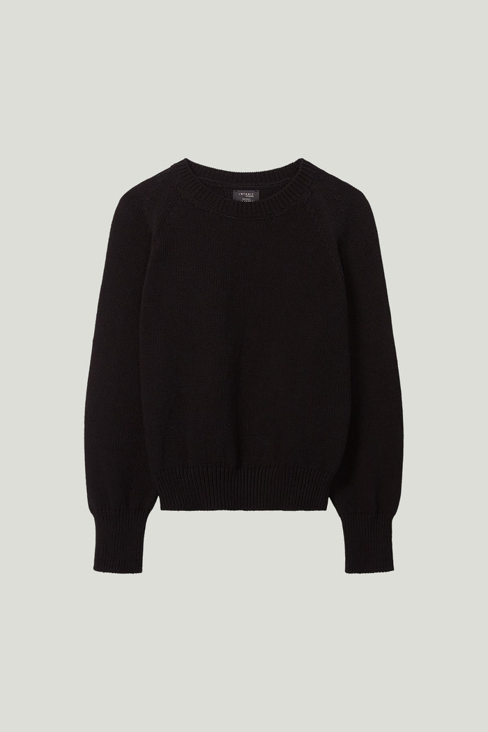 The Organic Cotton Tricot Sweater black