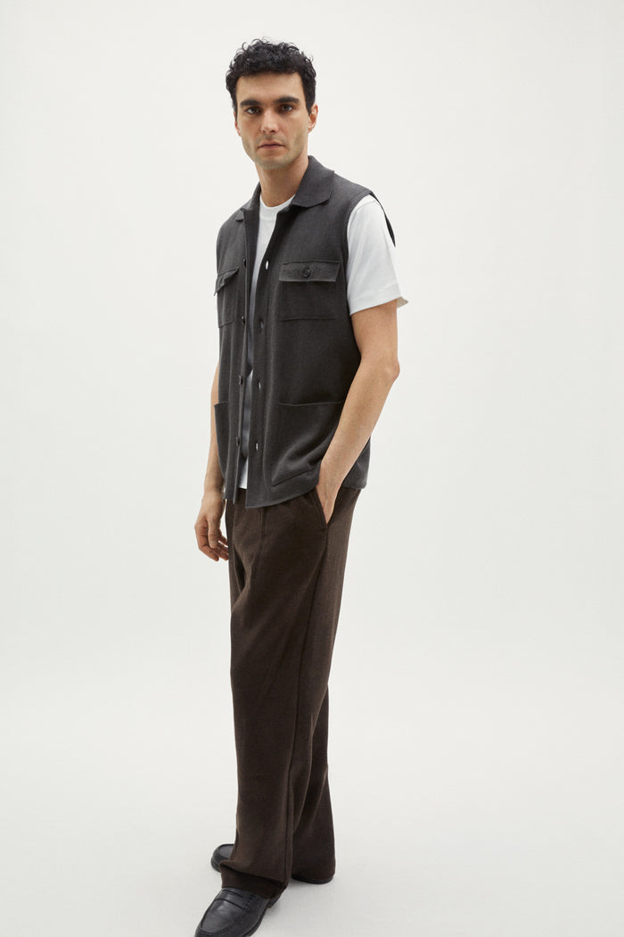 The Organic Cotton Vest grey