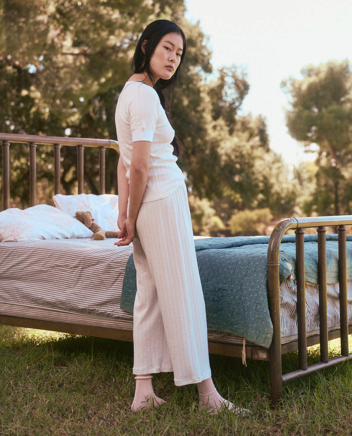 The Pointelle Ballet Tee. -- White SLEEP TOP THE GREAT. SU23 SLEEP