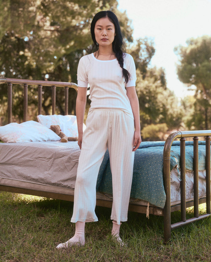 The Pointelle Ballet Tee. -- White SLEEP TOP THE GREAT. SU23 SLEEP