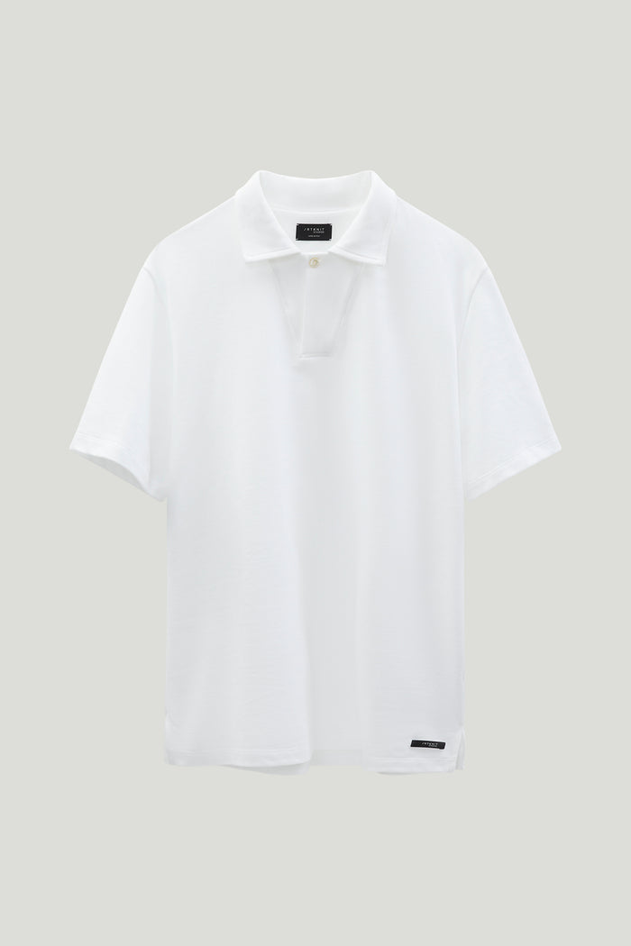 The Organic Cotton Piqué Short Sleeve Polo - white