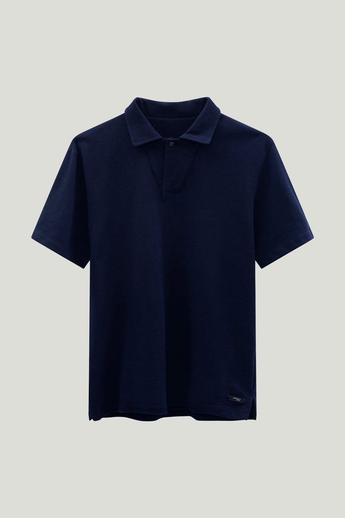The Organic Cotton Piqué Short Sleeve Polo deep blue