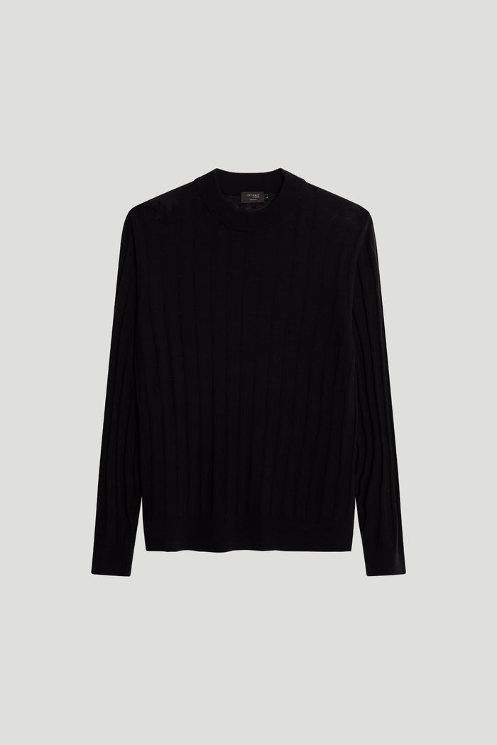 The Ultrasoft Ribbed Mock-neck blue