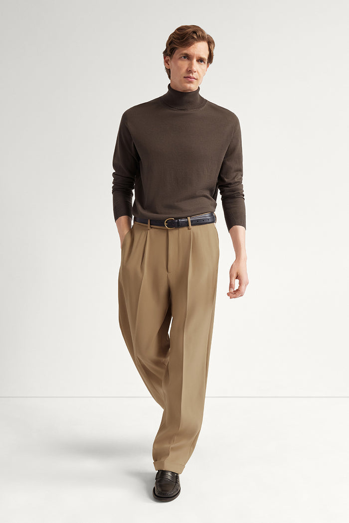 The Ultrasoft Roll-Neck Sweater Clay
