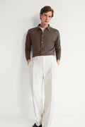 The Ultrasoft Wool Polo Shirt Clay