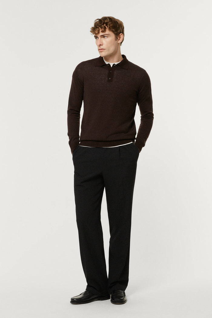 The Ultrasoft Wool Polo brown