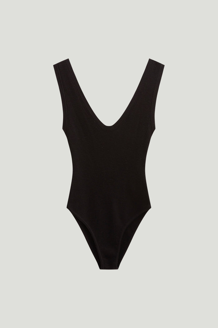 The Ultrasoft wool Ribbed Body - balck