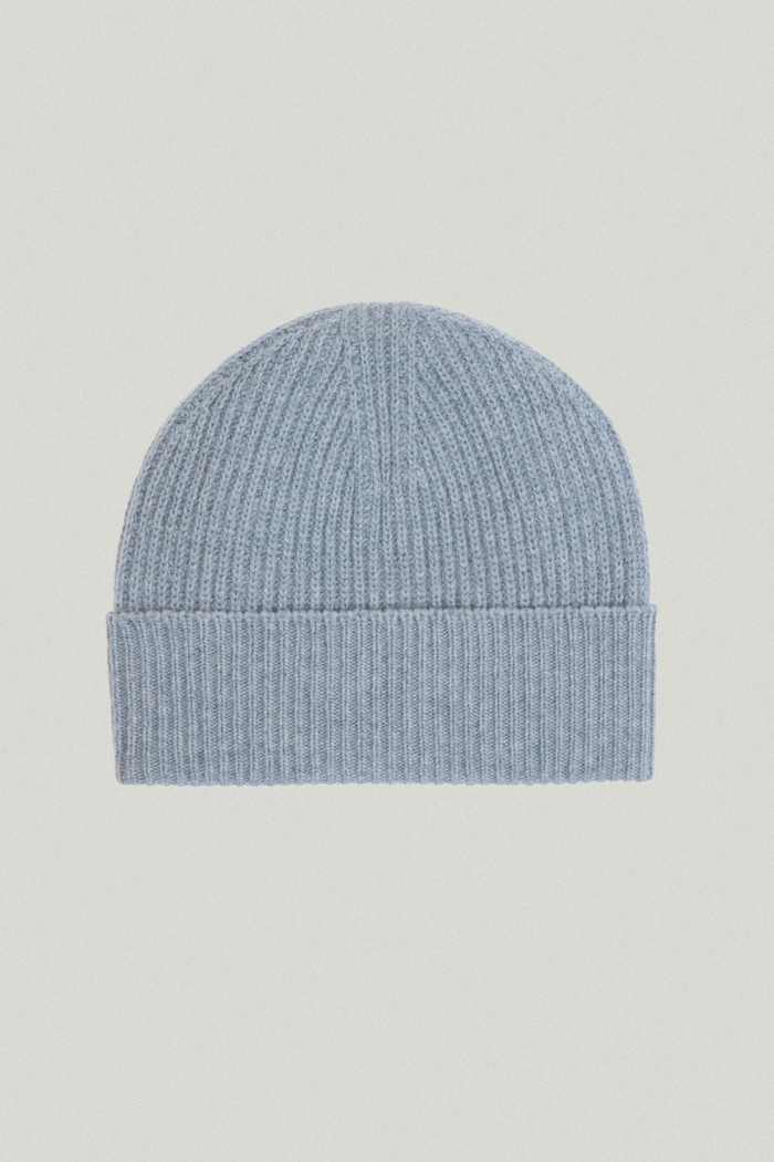 The Woolen Ribbed Beanie ash blue