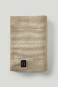 the woolen ribbed scarf ecru