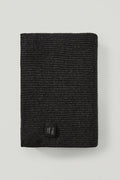 the woolen ribbed gloves ash grey