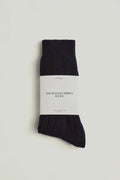 The Woolen Ribbed Socks blue