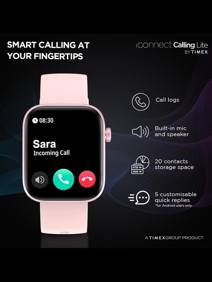 TIMEX iConnect Calling Lite 1.83"(4.6cm) Display and BT Calling Smartwatch for Unisex