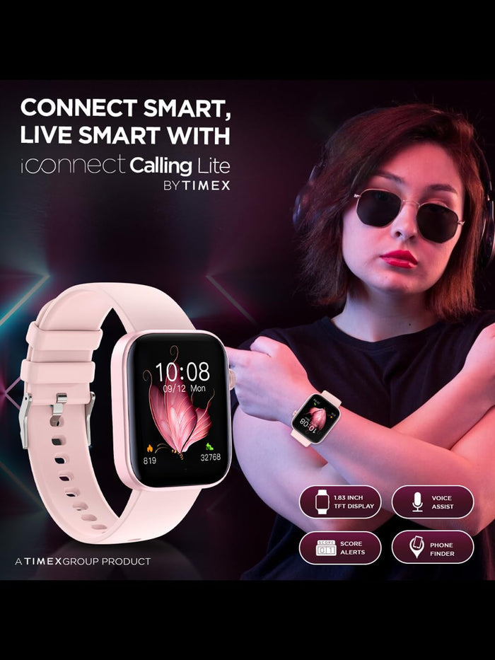 TIMEX iConnect Calling Lite 1.83"(4.6cm) Display and BT Calling Smartwatch for Unisex