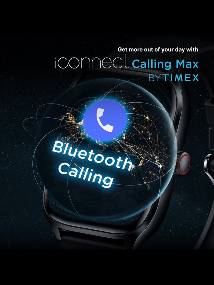TIMEX iConnect Calling Max 2.01"(5.1cm) Display with Functional Crown and BT Calling Smartwatch for Unisex - TWIXW1300T