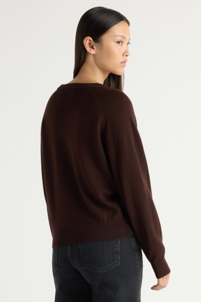 May-Li | Trista Lightweight Wool U-Neck Sweater in Size Small