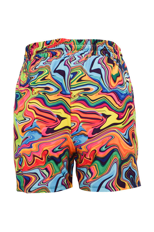 Tutti Frutti Swirl Jogger Shorts-Jogger Shorts