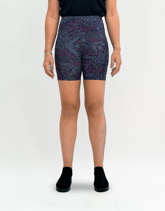Twilight Flight Activewear Shorts + Pockets