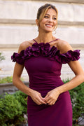 "Tyla" Scuba Crepe Ruffle Top Dress