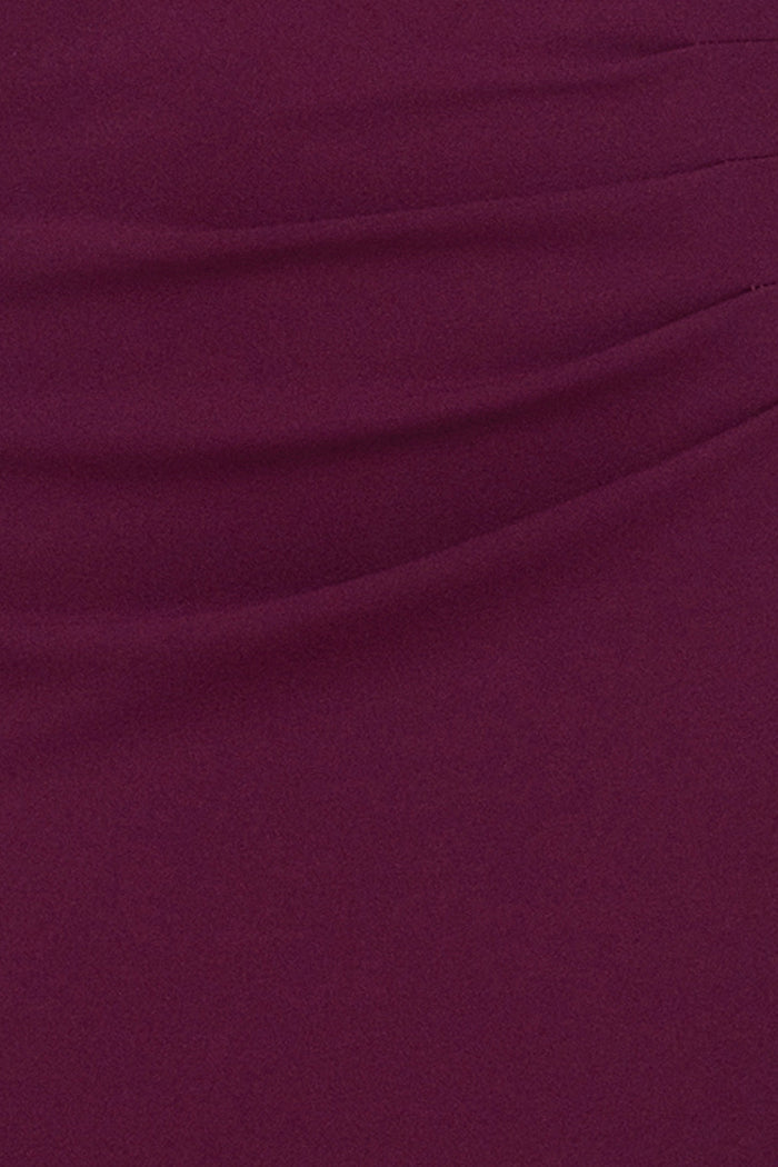 Raisin “Tyla” Scuba Crepe Ruffle Top Dress, scuba crepe fabric detail