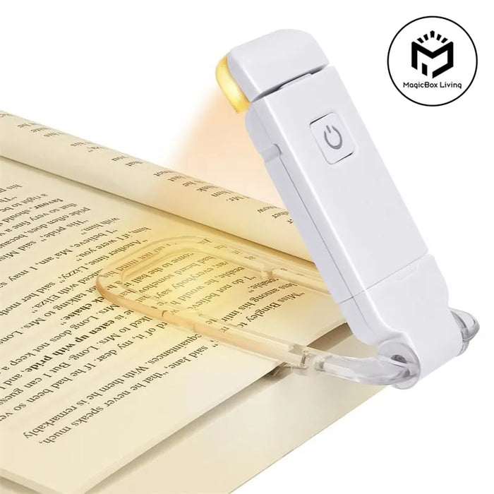 Luz de lectura LED recargable por USB con clip