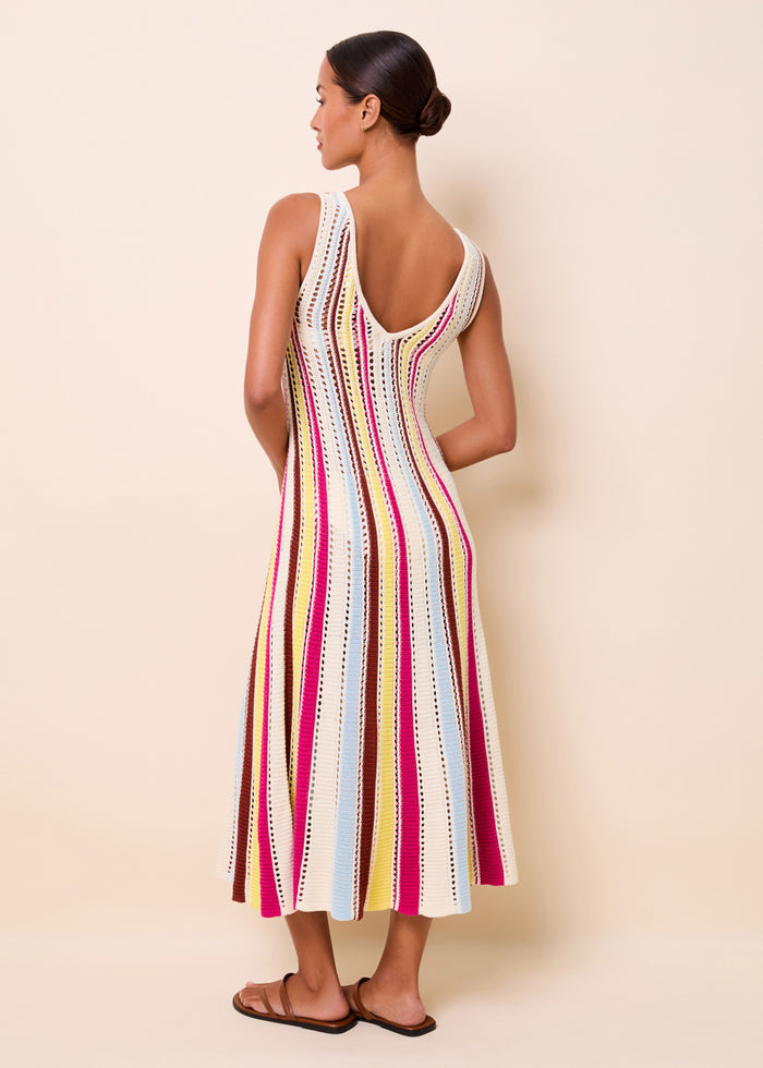 Velmira Dress Ladder Knit Symi Stripe
