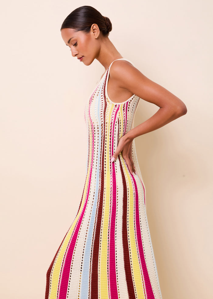 Velmira Dress Ladder Knit Symi Stripe