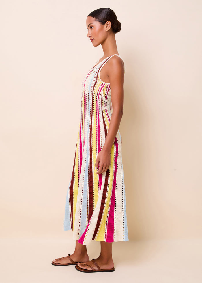 Velmira Dress Ladder Knit Symi Stripe