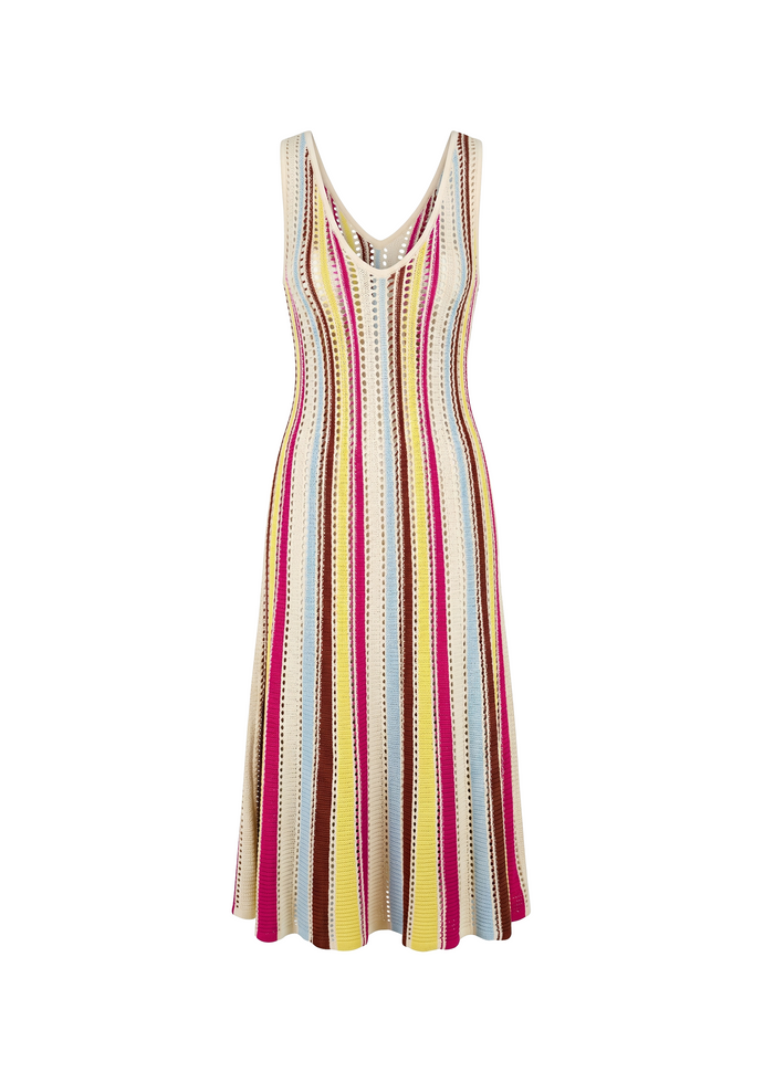 Velmira Dress Ladder Knit Symi Stripe