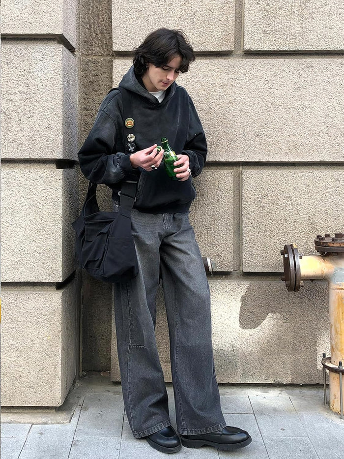 Vintage-Inspired Oversized Streetwear Hoodie