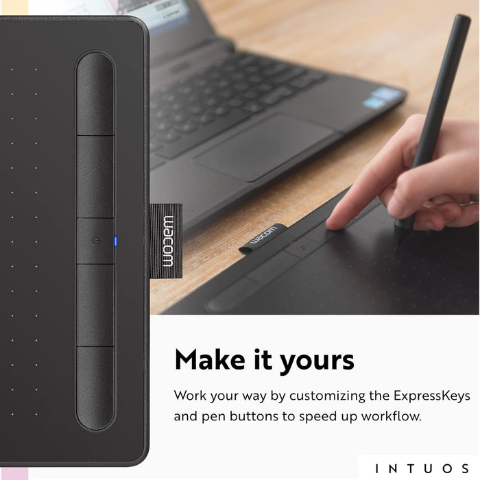 Wacom CTL-4100WL/K0-CX New Intuos Small Blue - Unboxify