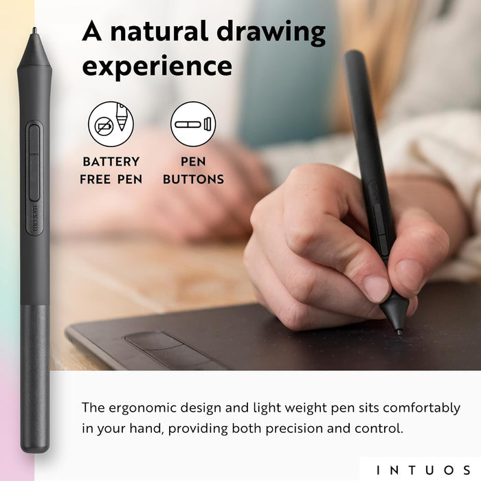 Wacom CTL-4100WL/K0-CX New Intuos Small Blue - Unboxify