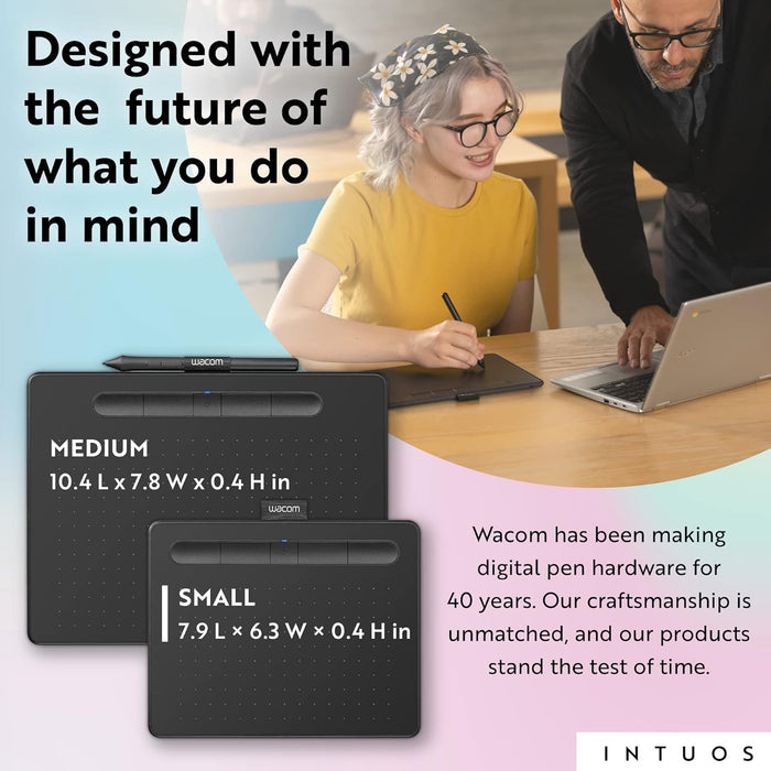 Wacom CTL-4100WL/K0-CX New Intuos Small Blue - Unboxify