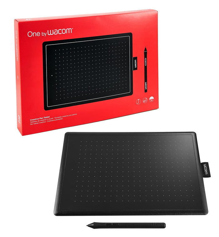Wacom One by CTL-672/K0-CX Medium 8.5-inch x 5.3-inch Graphic Tablet (Red and Black) - Unboxify