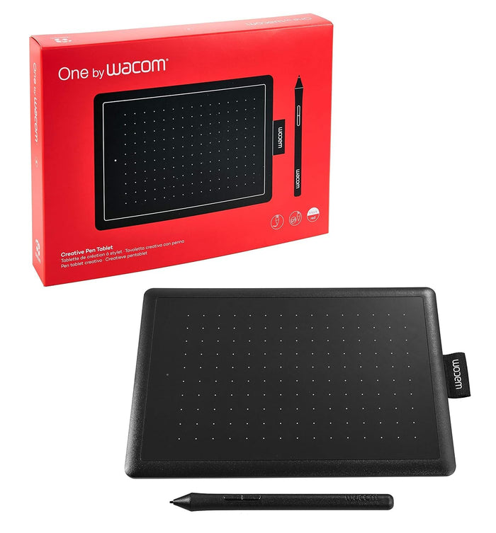 Wacom One by CTL-672/K0-CX Medium 8.5-inch x 5.3-inch Graphic Tablet (Red and Black) - Unboxify