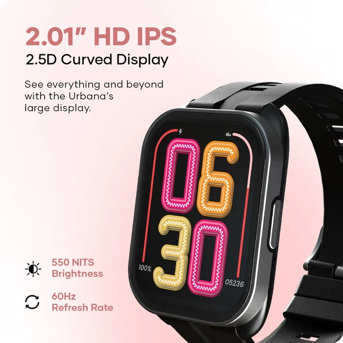 Wings 2.01 Made In India HD Smartwatch (Blue Strap, One Size)