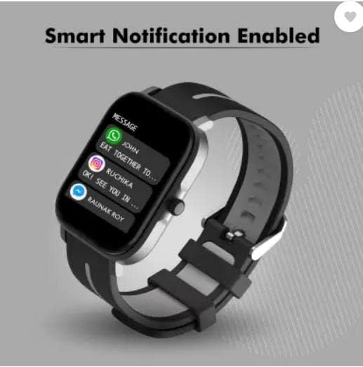 Wings Strive 200 with real SPO2 1.69 inch HD Display Smartwatch (Black Strap, Free)
