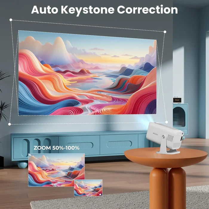 WZATCO Yuva Go Pro Native 1080P Projector (12500 lm / 1 Speaker / Wireless Projector) (Manual Focus) (Without Stand and Remote)