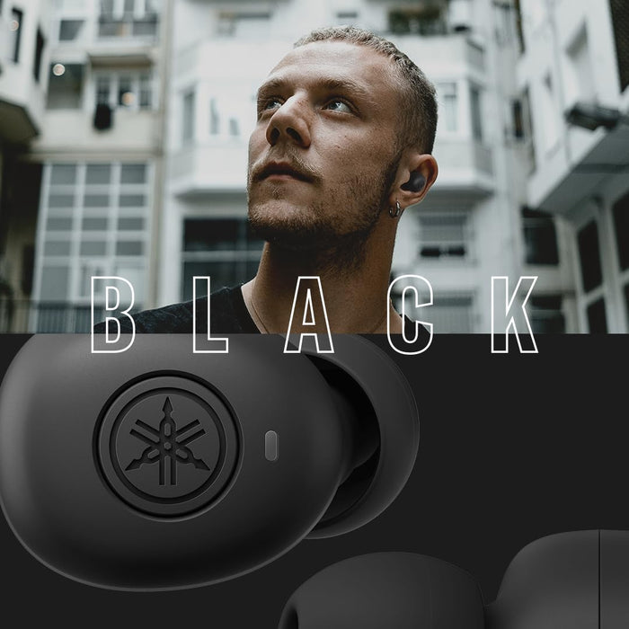 Yamaha Audio TW-E3B in-Ear True Wireless Earphone, Bluetooth 5.0, aptX, Long Battery Life, IPX5, with Mic - Unboxify