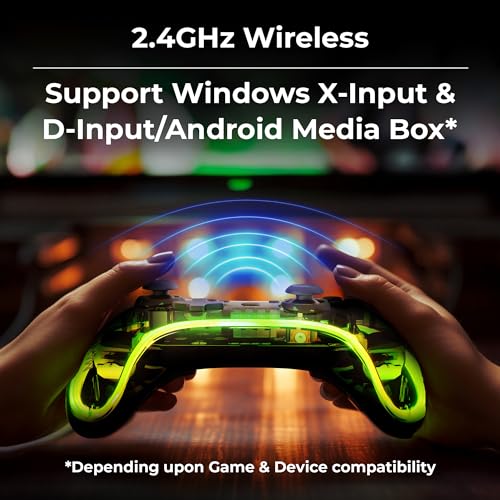 ZEBRONICS MAX LINK Wireless Gamepad, Dual motors Haptic feedback, Built-in rechargeable battery, RGB light, Plug & play, Supports (Windows | Android) - Unboxify
