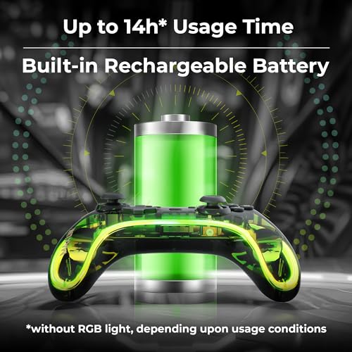 ZEBRONICS MAX LINK Wireless Gamepad, Dual motors Haptic feedback, Built-in rechargeable battery, RGB light, Plug & play, Supports (Windows | Android) - Unboxify