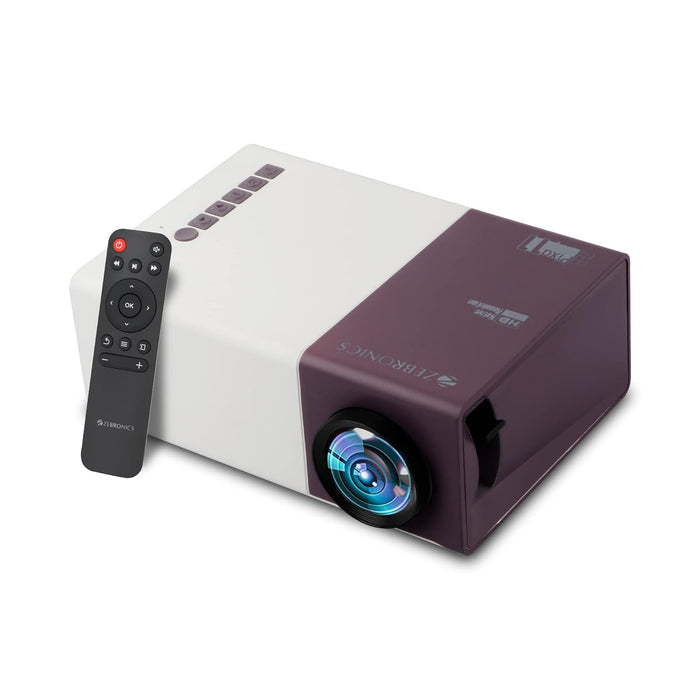 Zebronics Pixaplay 11 Portable LED Projector with FHD 1080p Support | 1500 Lumens | 150'' Large Screen - Unboxify